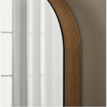 Load image into Gallery viewer, Vala Small Square Mirror | Stained Oak