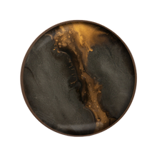 Load image into Gallery viewer, Organic Bronze Round Glass Tray | 30cm