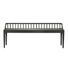 Load image into Gallery viewer, Spindle Bench | Black Oak