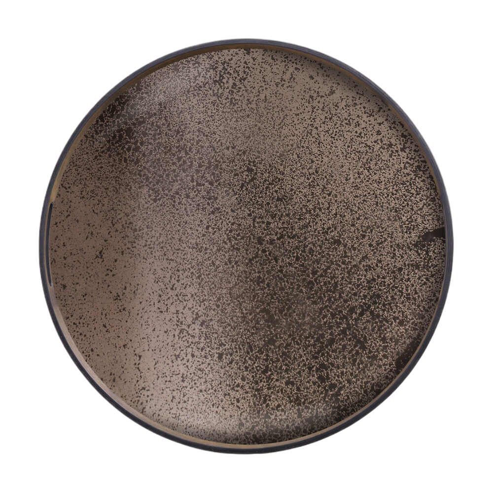 Aged Bronze Mirror Tray | Small