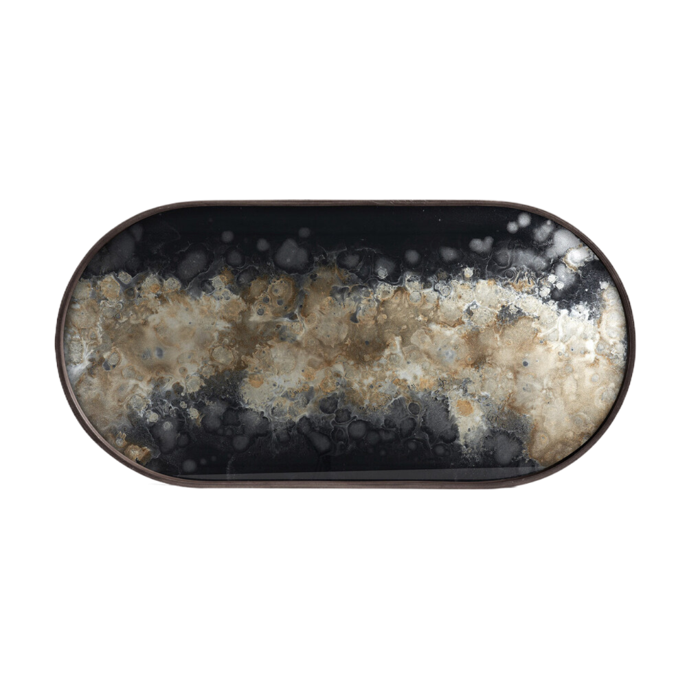 Organic Black Oblong Tray | 71cm