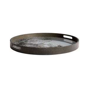 Aged Bronze Mirror Tray | Small