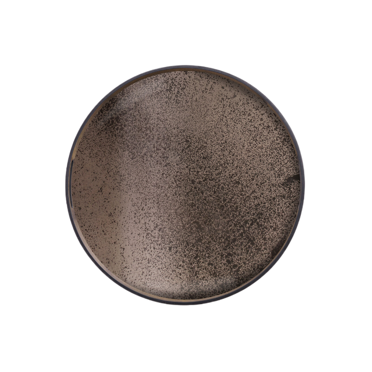 Aged Bronze Mirror Tray | Small