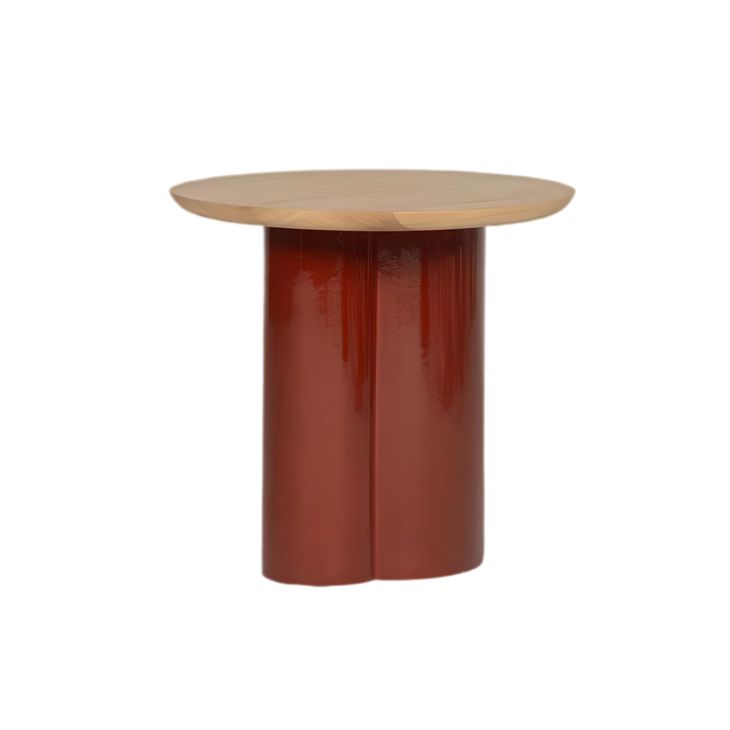 Arvin Side Table | Maroon Ceramic