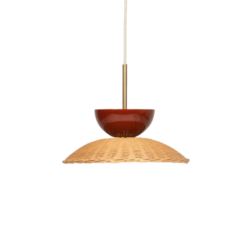 Arvin Rattan Pendant  | Maroon