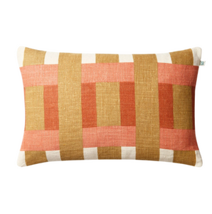 Benaras Cushion | Khaki & Apricot