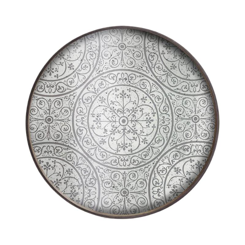Moroccan Frost Mirror Tray | Large