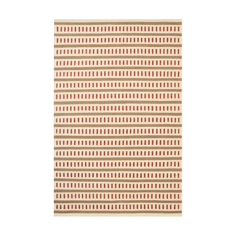 Ladakh Rug | Beige & Rust