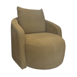 Lupin Swivel Armchair & Footstool | Sandstone