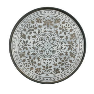 Marrakesh White Wooden Tray | Large