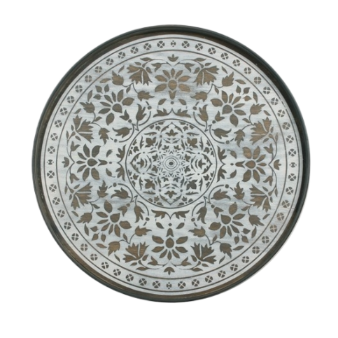 Marrakesh White Wooden Tray | Large