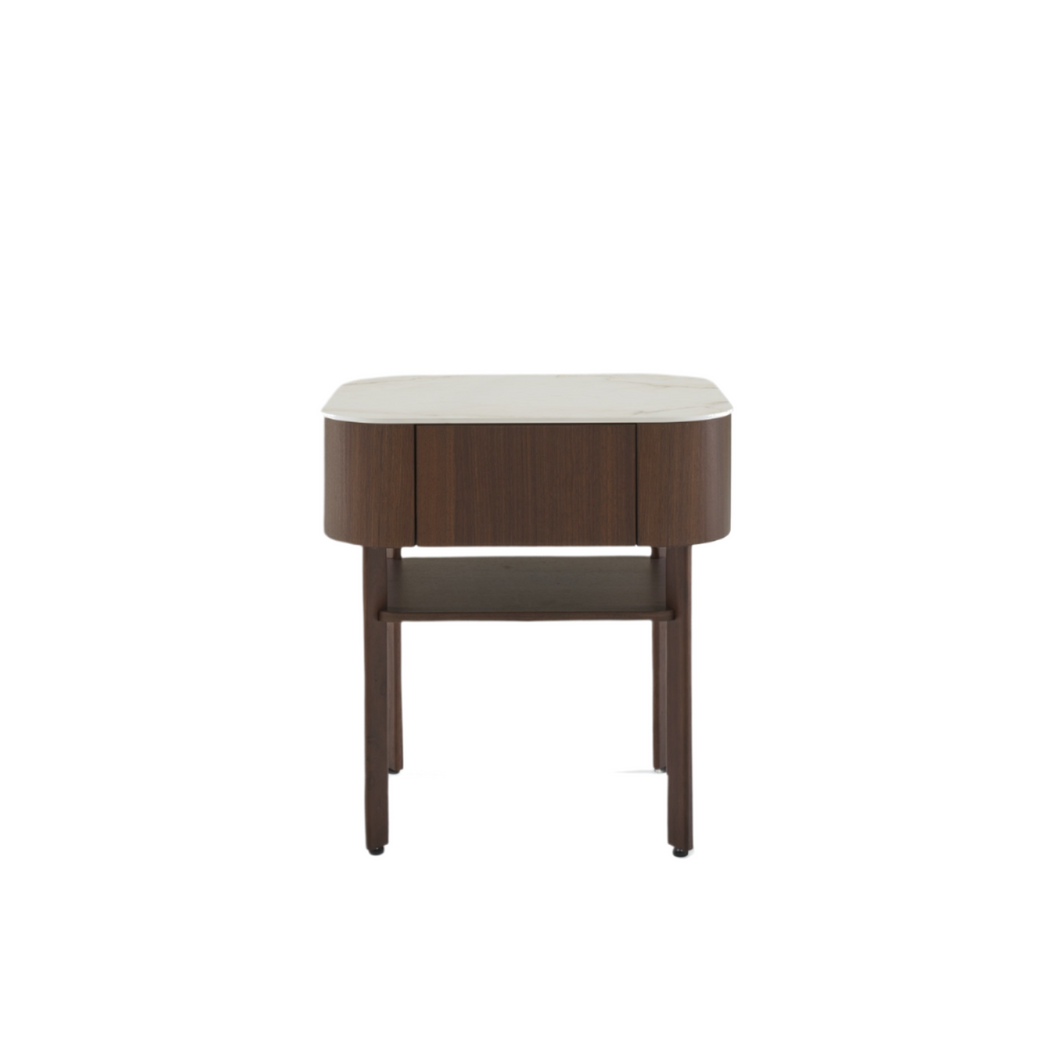 Parabole Bedside Table | White