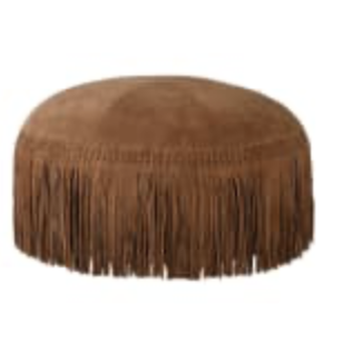 Tassel Footstool | Suede