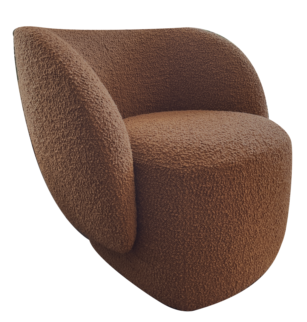 Soufflot Swivelling Armchair | Moka