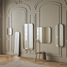 Load image into Gallery viewer, Vala Small Square Mirror | Stained Oak
