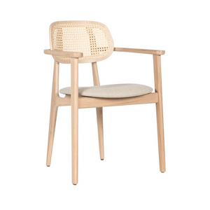 Titus Dining Armchair | Natural Oak Boucle