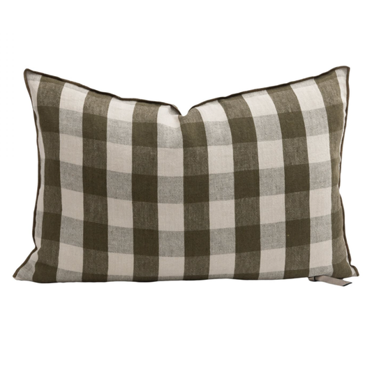 Vichy Large Rectangular Cushion | Khaki