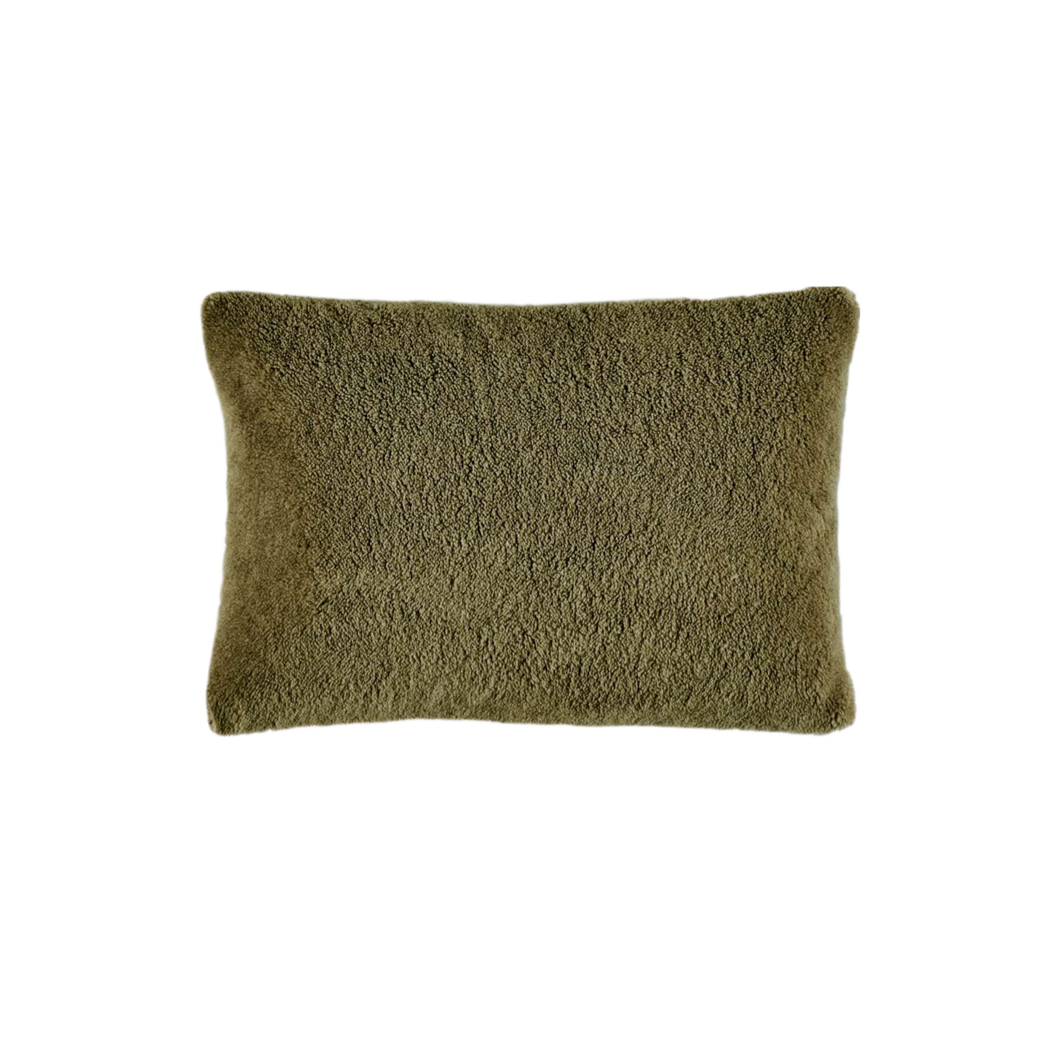 Wool Plush Baby Cushion | Kaki