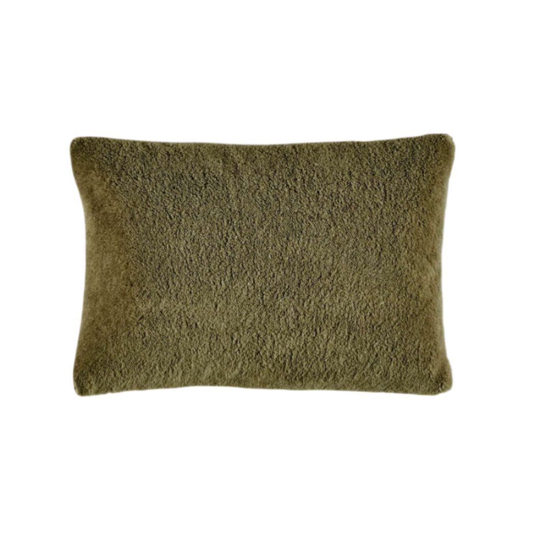 Wool Plush Baby Cushion | Kaki