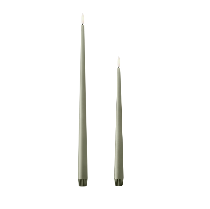 Large LED Tapered Candle | Artichoke