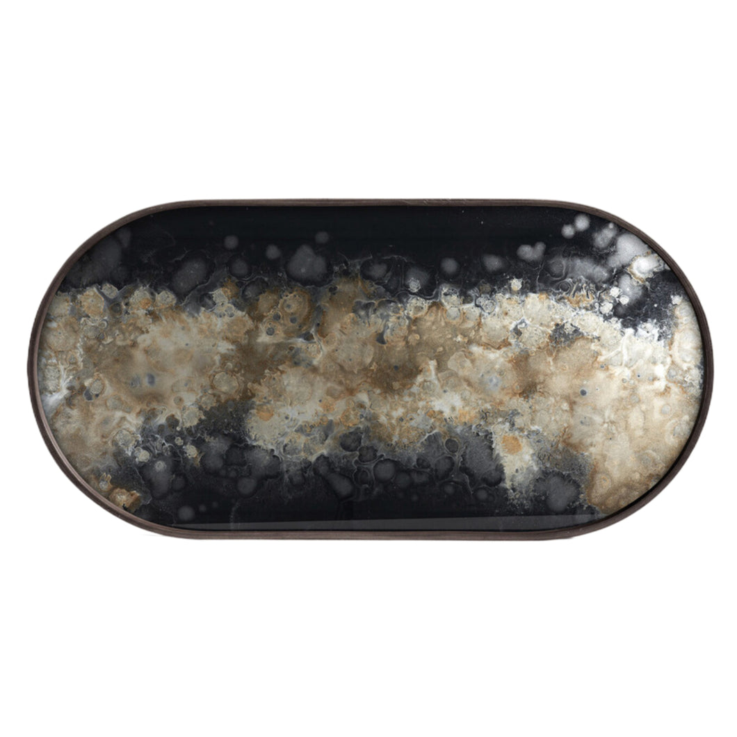 Organic Black Valet Tray | Mini Rectangular
