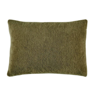 Wool Plush Cushion |Kaki