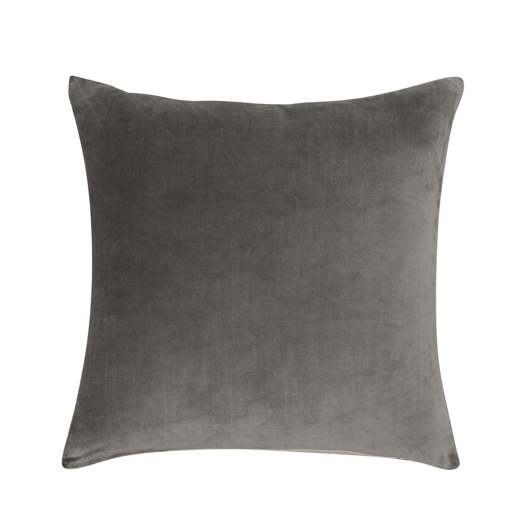 Velvet Linen Slate Cushion
