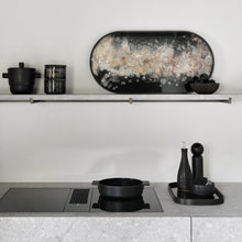 Load image into Gallery viewer, Black Organic Glass Tray | Oblong
