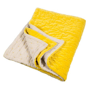 Velvet Linen Chartreuse Throw