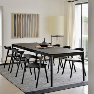 Bok Extendable Dining Table | Black Oak 160cm