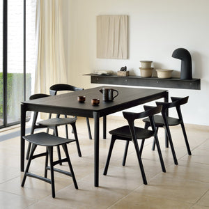 Bok Extendable Dining Table | Black Oak 160cm