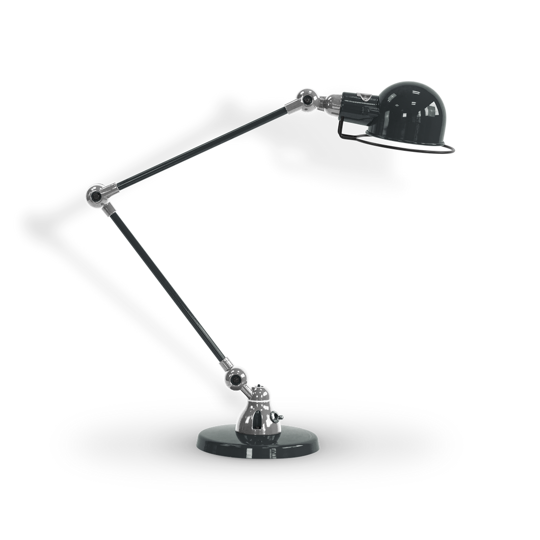 Signal Twin Arm Table Lamp | Granite Grey