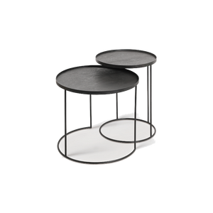 Round S/L Tray Side Table Set -  without trays