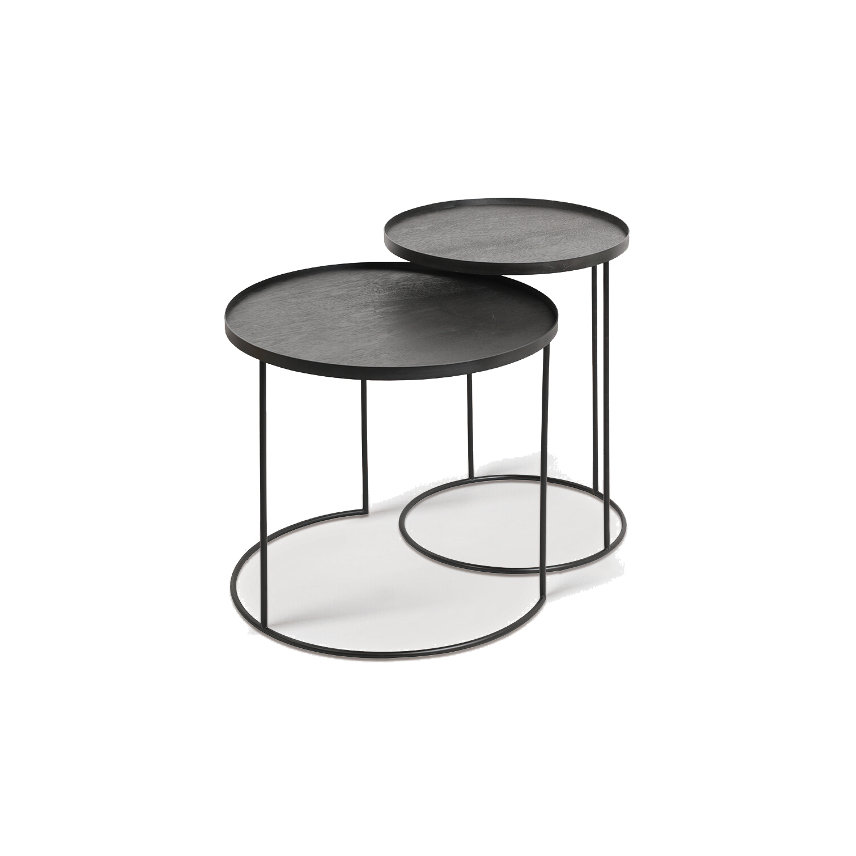 Round S/L Tray Side Table Set -  without trays