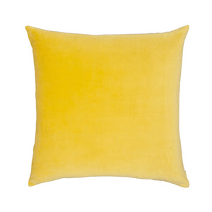 Velvet Linen Cushion - Chartreuse Square