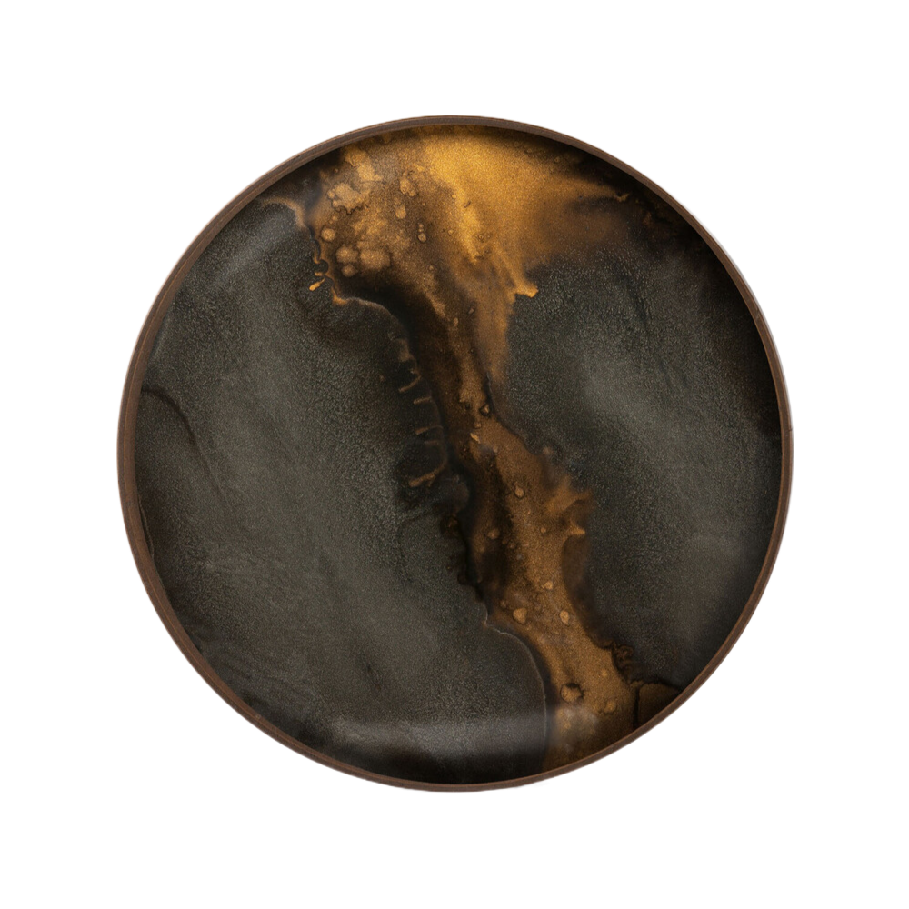 Bronze Organic Round Valet Tray