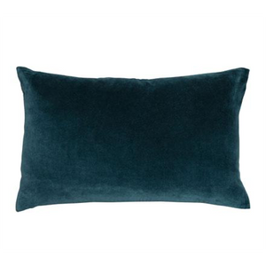 Velvet Linen Teal Cushion