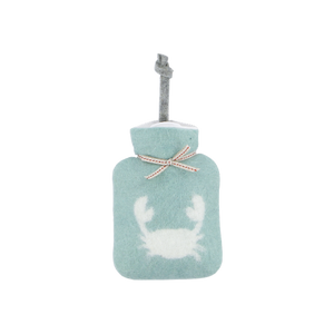 Mini Hot Water Bottle | Teal Crab