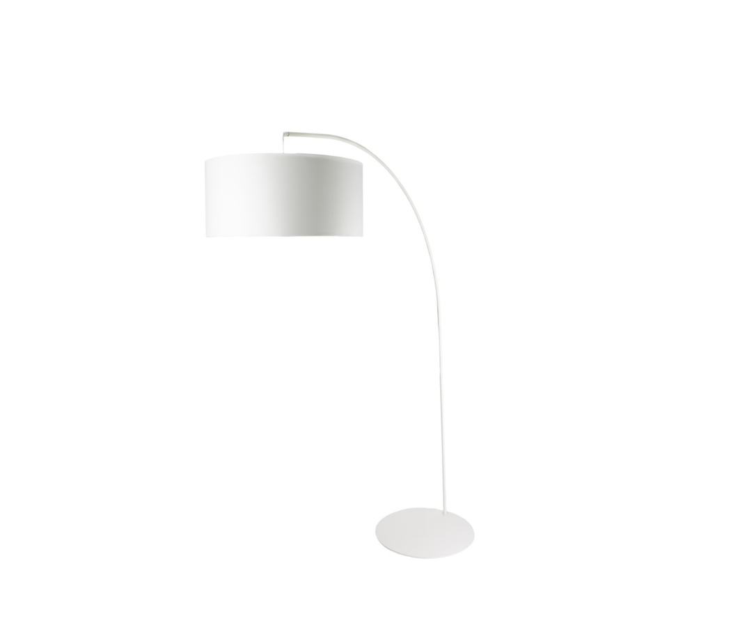 Sun7 White Floor Lamp With Shade