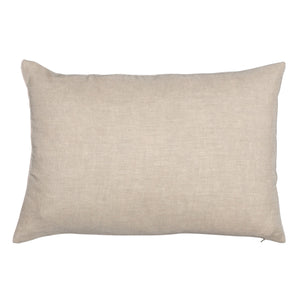 Velvet Linen Cushion - Pink Rectangular