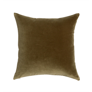 Velvet Linen Bark Square Cushion