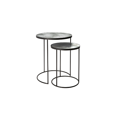 Clear Nesting Side Table Set