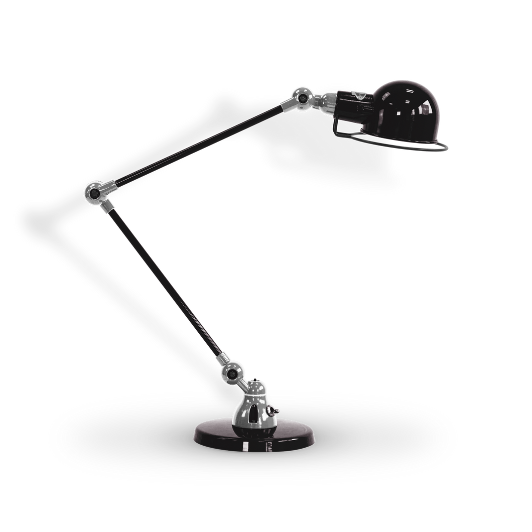 Signal Shiny Black Twin Arm Desk Lamp