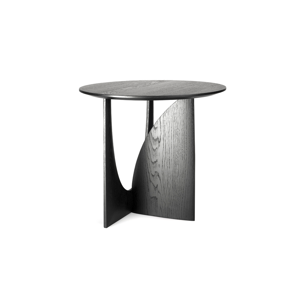 Geometric Black Side Table