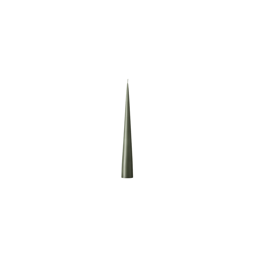 Cone Candle 25cm Green Soil