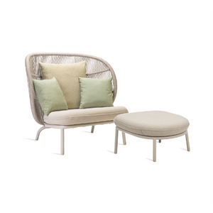 Kodo White Cocoon Chair & Footrest