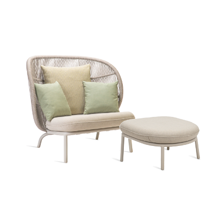 Kodo White Cocoon Chair & Footrest