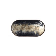 Load image into Gallery viewer, Black Organic Glass Tray | Oblong
