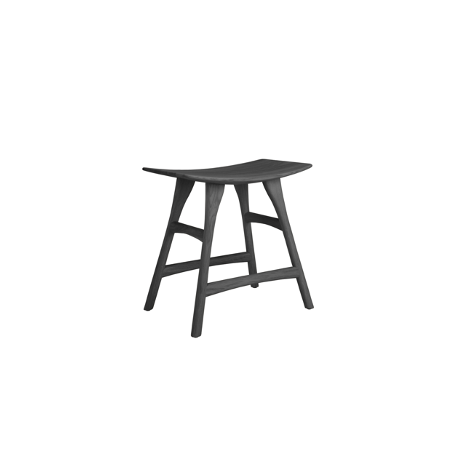 Oak Osso Black Stool