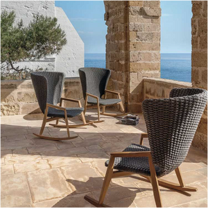 Knit Rocking Armchair | Lava Grey
